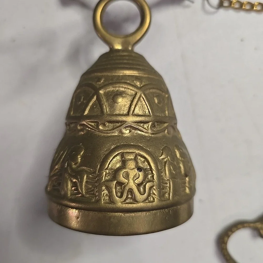 20th‎ Century Antique Brass Monastery/Door Bell With Chain